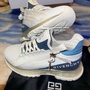 Givenchy White and Blue Athletic Shoes